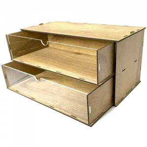 Double Draw Storage Rack Stackable Storage Kit - Double - 2 Drawers